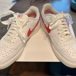 Nike White and Orange Sneakers